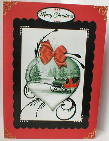 Black and White Collection Christmas Scene 1 by Celia Clare
