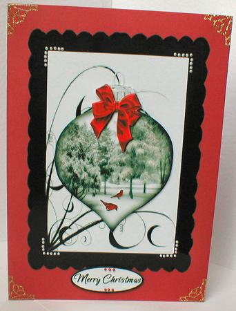 Black and White Collection Christmas Scene 2 by Celia Clare