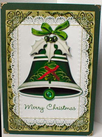 Bells of Christmas Card Topper by Celia Clare