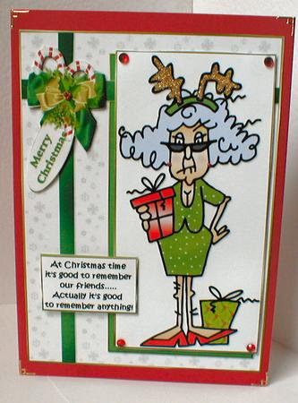 Stella Remembers Her Friends at Christmas Quick Card by Celia Clare
