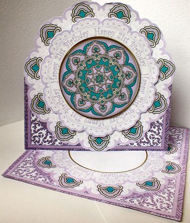 Art Deco Lilac 21st Birthday Picture Doily C & E Kit by Celia Clare