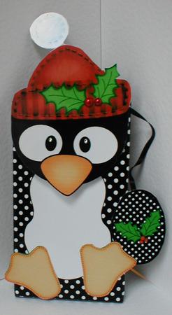 3D Penguin Cute Xmas Character Gift Bag Mini Kit by Celia Clare