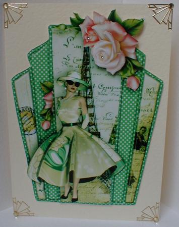 Paris Art Deco Card Topper by Celia Clare