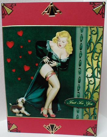 Naughty Puppy Topper with Decoupage by Celia Clare
