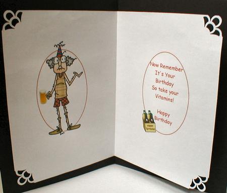 Gus and His Birthday Beer Insert by Celia Clare