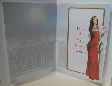 Art Deco Lady Pearl Christmas (red) Insert by Celia Clare