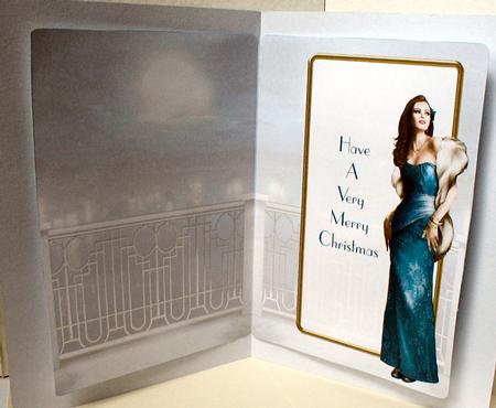 Art Deco Lady Pearl Christmas (blue) Insert by Celia Clare