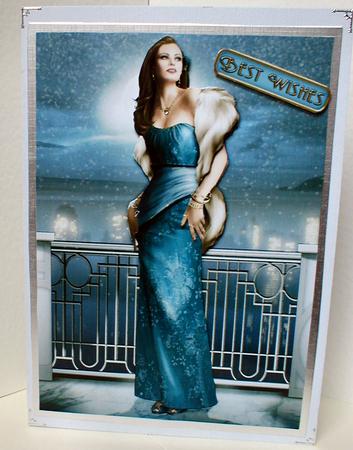 Art Deco Lady Pearl Christmas (blue) by Celia Clare