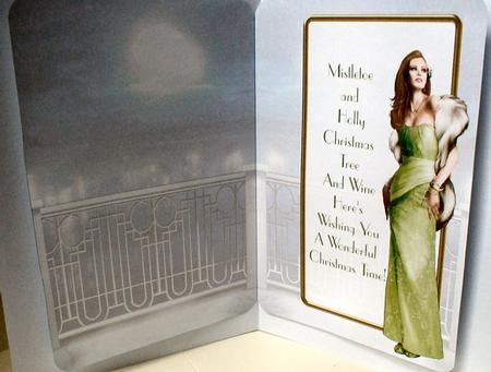 Art Deco Lady Pearl Christmas (light Green) Insert by Celia Clare
