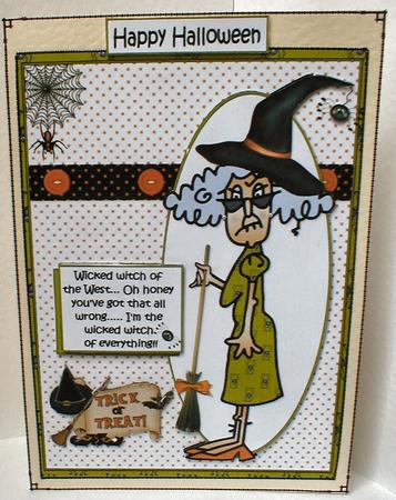 Stella Wicked Witch of the West Quick Card by Celia Clare