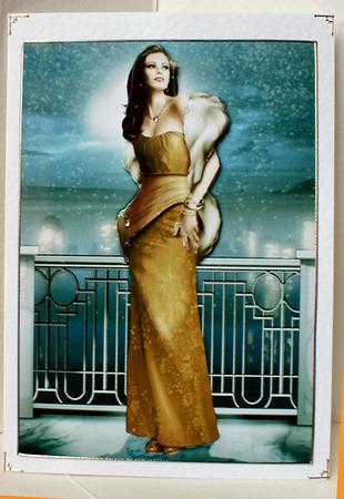 Art Deco Lady Pearl Christmas (gold) by Celia Clare