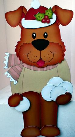 3D on the Shelf Card Kit - Christmas Rusty Dog by Celia Clare