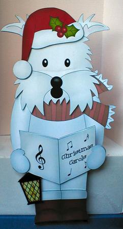 3D on the Shelf Card Kit - Christmas Westie Dog by Celia Clare