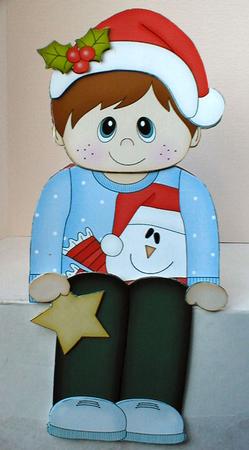 3D on the Shelf Card Kit - Little Christmas Jumper Boy by Celia Clare