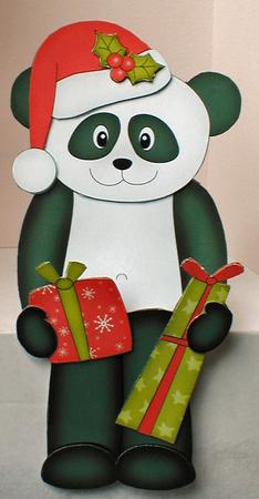 3D on the Shelf Card Kit - Christmas Panda Chi Chi by Celia Clare