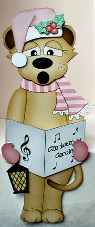3D on the Shelf Card Kit - Christmas Carol Singing Meerkat by Celia Clare