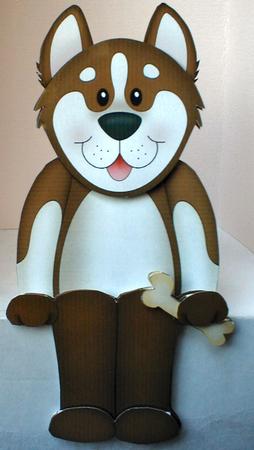 3D on the Shelf Card Kit - Little Husky Dog Biscuit by Celia Clare
