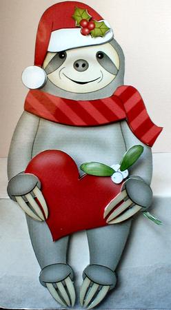 3D on the Shelf Card Kit - Little Christmas Sloth by Celia Clare