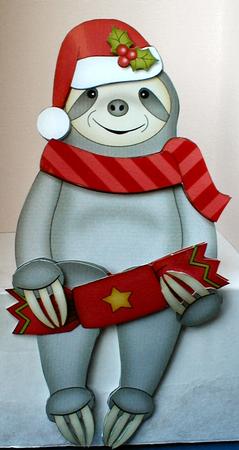 3D on the Shelf Card Kit - Little Christmas Sloth by Celia Clare