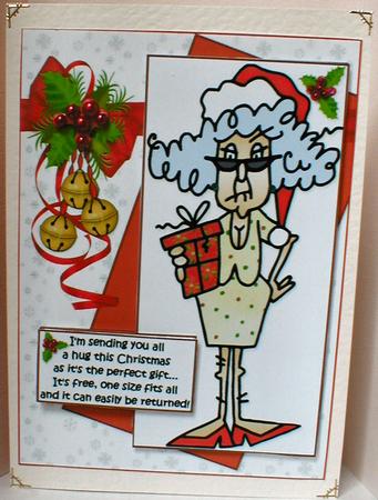 Stella is Sending Hugs for Christmas Quick Card by Celia Clare