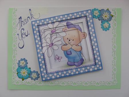 Hunney Bear Robert has Pretty Flowers - Tunnel Topper by Charlie Kuzniar