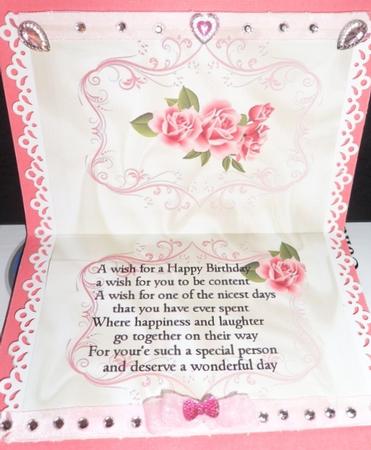 Pink Roses, Pink Flourish on Satin, A5 Verse Portrait by Charmaine Brits
