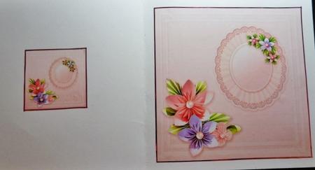 Birthday Pink and Lilac Paper Flowers - 8in x 8in Insert Pla by Charmaine Brits