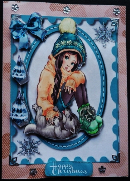 Girl with a Winter Wolf  by Charmaine Brits