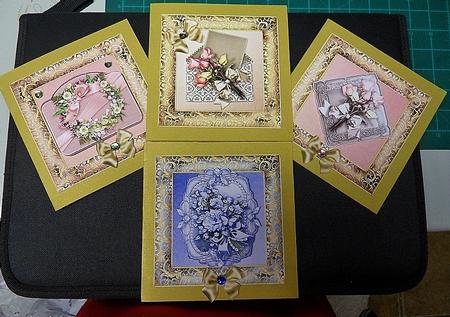 12 8x8 Damask and Filigree Card Fronts by Charmaine Brits