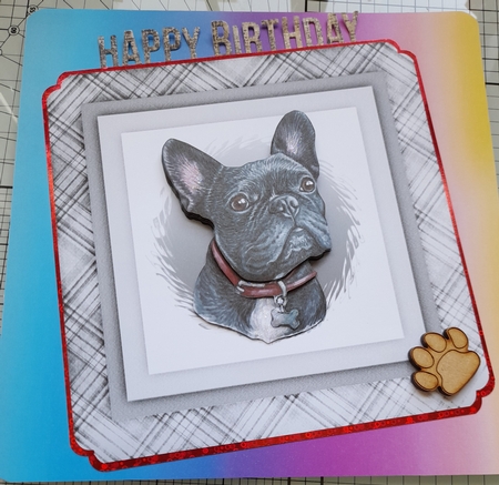 A Frenchie 7x7 card by Michelle Sharpe