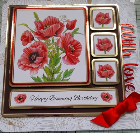 Lovely Poppies Birthday Topper  by Michelle Sharpe