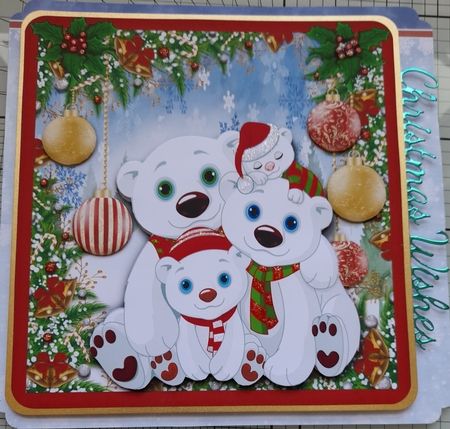 7x7 Polar Bear Family  by Michelle Sharpe