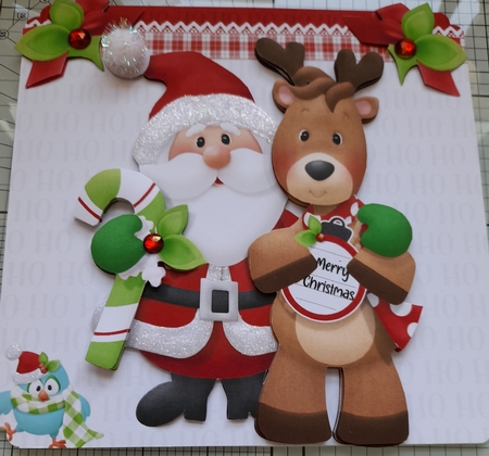 Santa and his helper 8x8 & A5 mini kit by Michelle Sharpe