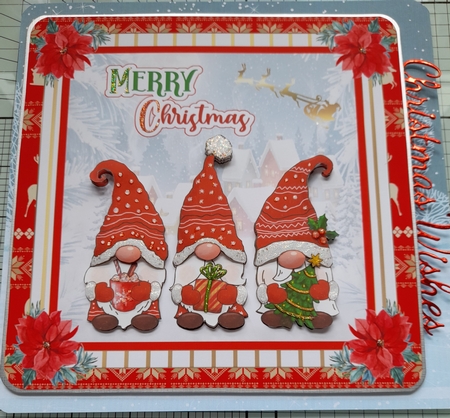 Its a Merry Christmas from us 7x7ins Topper by Michelle Sharpe