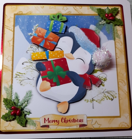 7x7 Penguins Christmas Presents by Michelle Sharpe