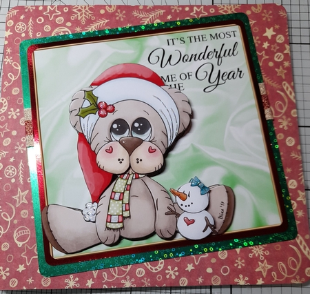 SANTA BEAR (GREEN) by Michelle Sharpe