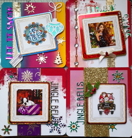 Christmas Holiday Square Toppers_Set2 by Michelle Sharpe