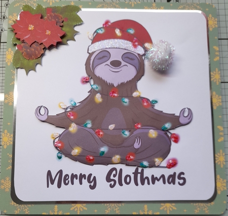 Christmas Animal Helper - Sloth by Michelle Sharpe
