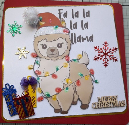Christmas Animal Helper - Llama by Michelle Sharpe