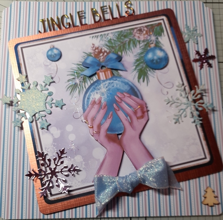 Trimming the Tree 7x7 inch No.4 by Michelle Sharpe