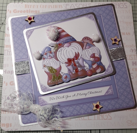 Cute Gnomes Holiday Topper - Blue by Michelle Sharpe