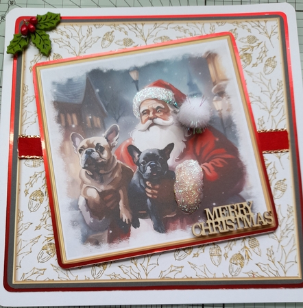 Santa And The French Bulldogs BUMPER by Michelle Sharpe