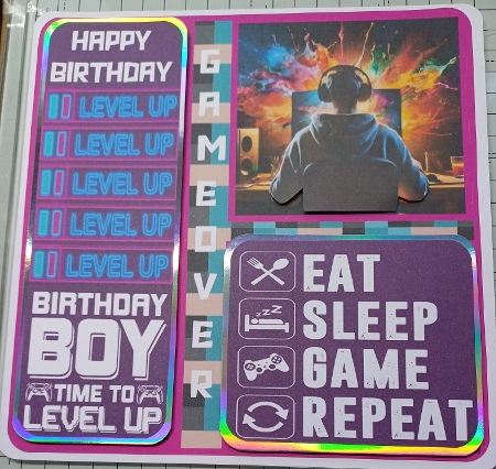 Boy Gamer card front 4 by Michelle Sharpe