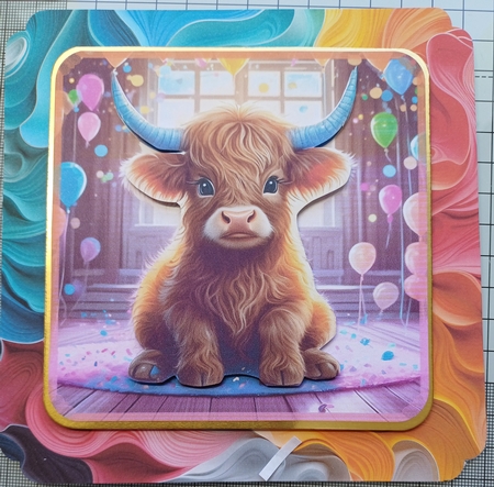 Highland cow at a birthday party by Michelle Sharpe