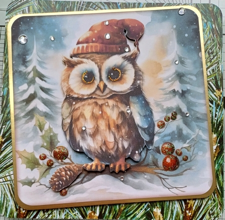 Christmas Owl Mini Kit 7X7 by Michelle Sharpe