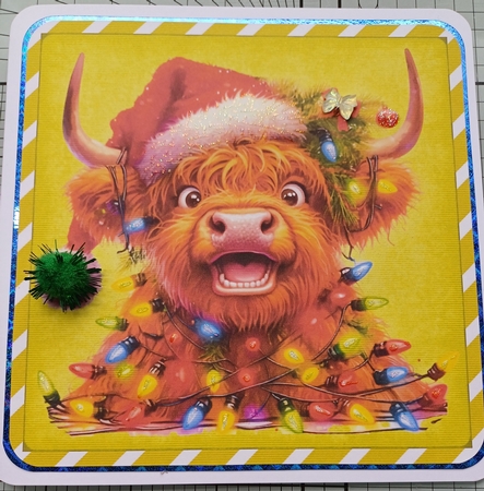 Highland Christmas Cow Topper 4 by Michelle Sharpe
