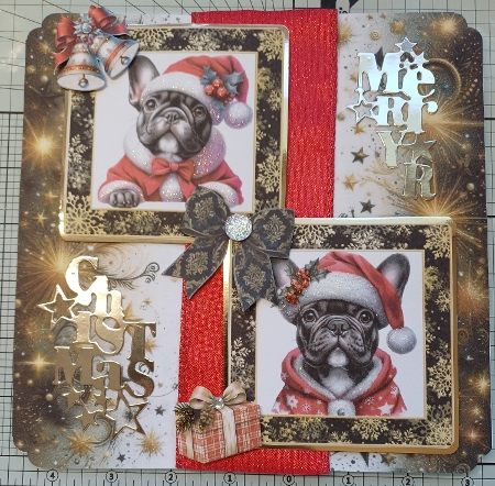 Boxer and Frenchie Santa toppers by Michelle Sharpe