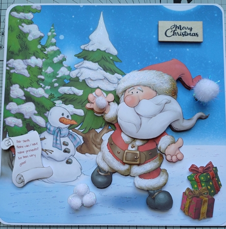 Santa Gnome 4 8x8 Quick Card by Michelle Sharpe