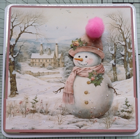 Pink Snowman #2 Toppers by Michelle Sharpe