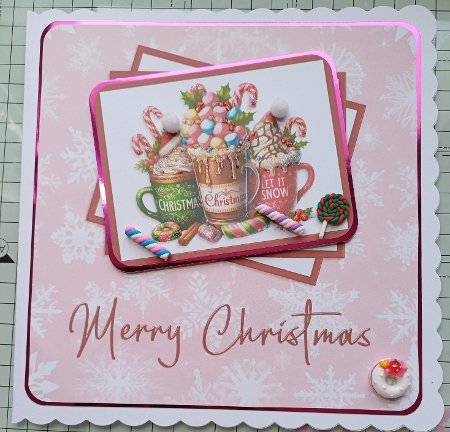 Card Topper - Hot Chocolate Christmas Card by Michelle Sharpe